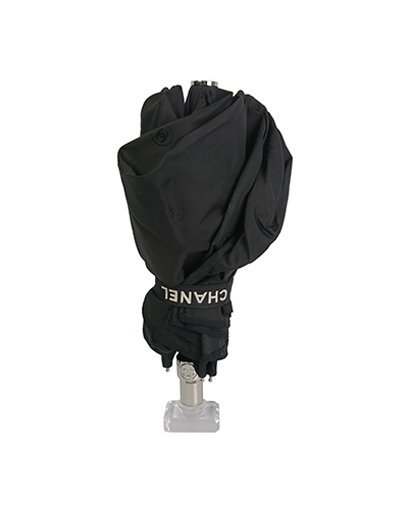 Chanel Black Logo Umbrella, front view